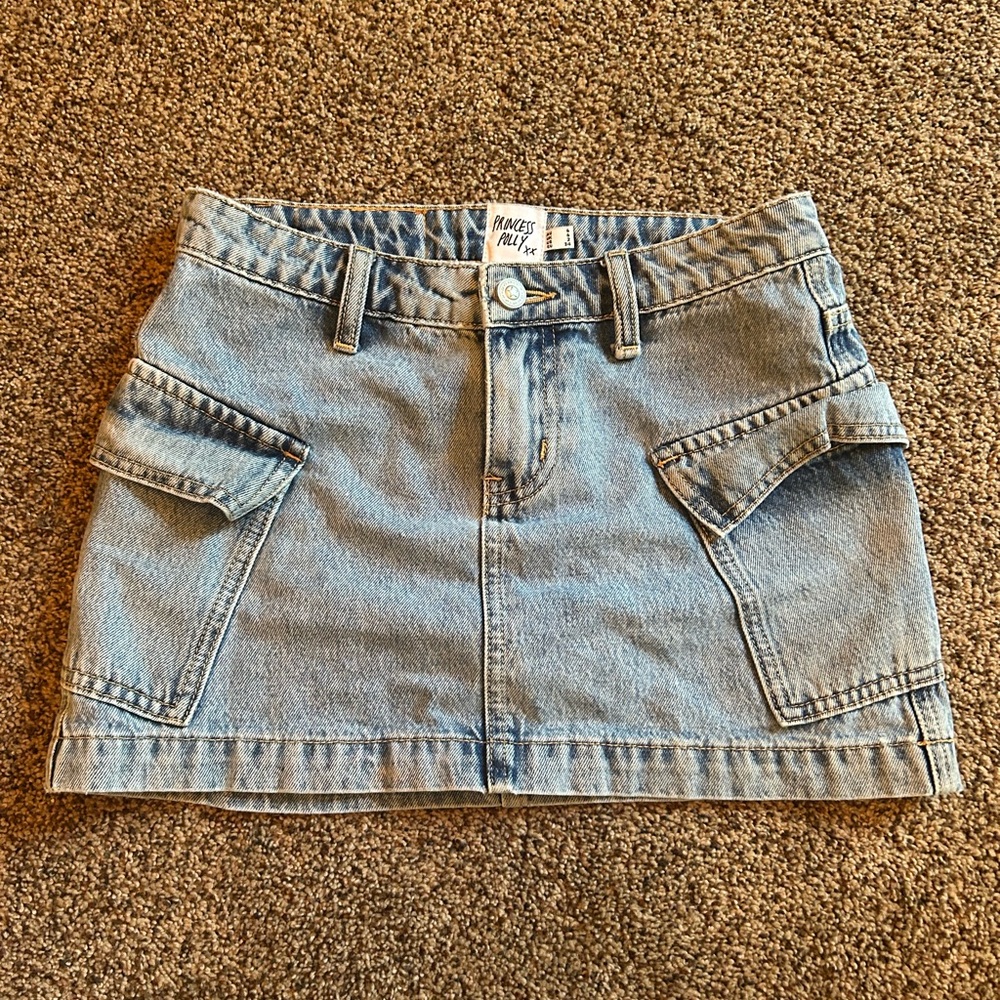 Princess Polly Light Blue Denim Mini Skirt